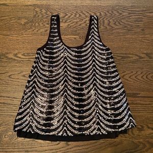Sequins black and gold Tank